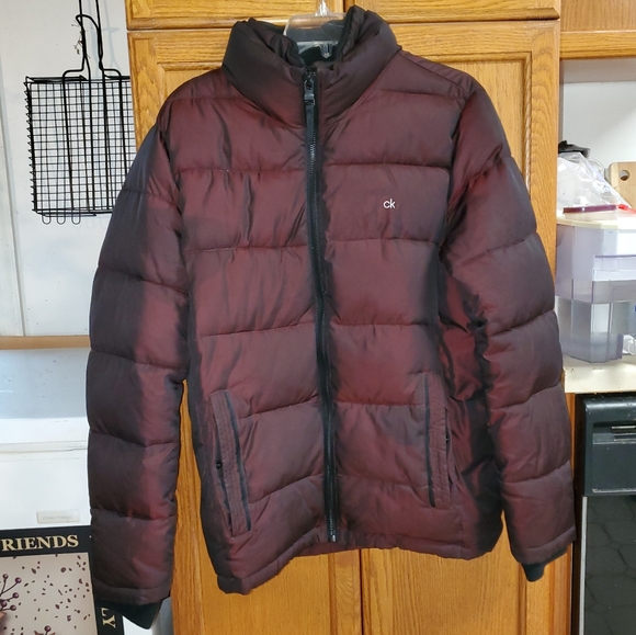 Calvin Klein Merlot Classic Puffer Coat - Picture 3 of 16